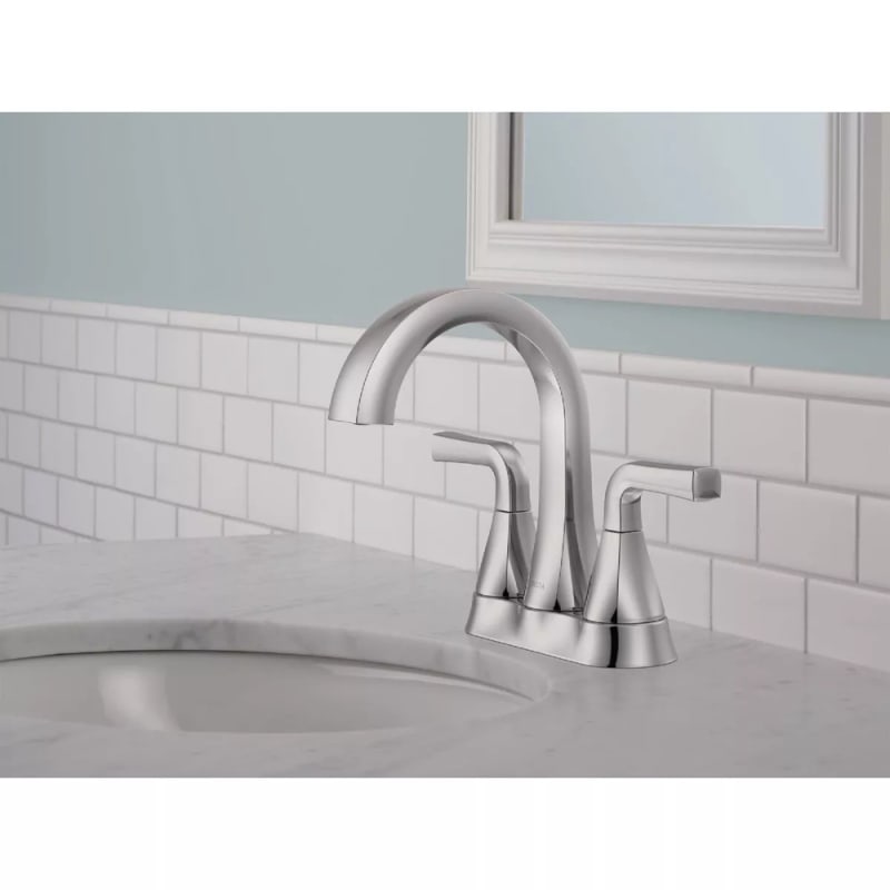 Delta Dallace Chrome Two Handle Centerset Bathroom Faucet